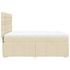 vidaXL Sommier &agrave; lattes de lit avec matelas Cr&egrave;me 140x190 cm Tissu