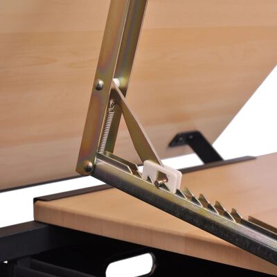 vidaXL Table à dessin inclinable 2 tiroirs et tabouret