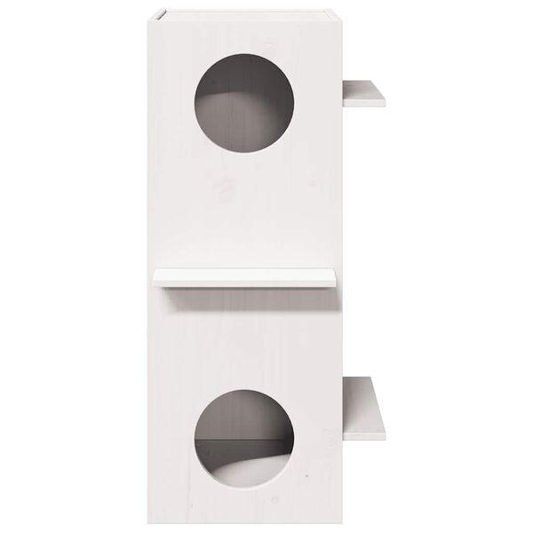 vidaXL Maison pour chat blanc 43x43x90 cm bois de pin massif