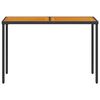 vidaXL Table de jardin avec dessus en bois d'acacia noir 115x54x74 cm