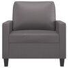 vidaXL Fauteuil Gris 60 cm Similicuir