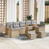 vidaXL Ensemble de canap&eacute; de jardin 10 pcs Beige et Gris clair