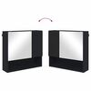 vidaXL Ensemble de mobilier de salle de bain Montage mural 2 pcs Noir