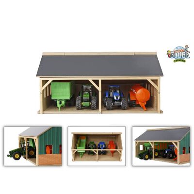 Kids Globe Hangar de ferme pour tracteurs jouets 1:50