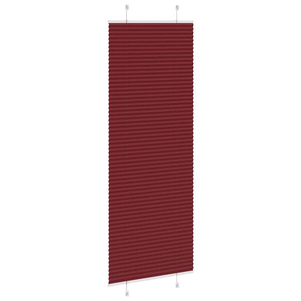 vidaXL Store pliss&eacute; rouge bordeaux 80x200 cm largeur du tissu 79,4 cm