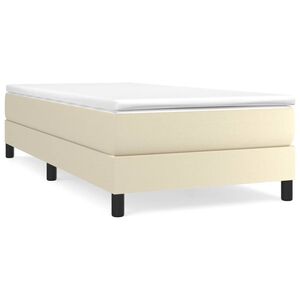 vidaXL Sommier &agrave; lattes de lit avec matelas Cr&egrave;me 80x200 cm Similicuir