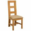 vidaXL Chaise de salle &agrave; manger 2 pc Bois de ch&ecirc;ne massif Beige
