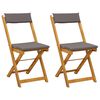 vidaXL Chaises de bistrot d'ext&eacute;rieur 2 pcs Gris fonc&eacute; 40 x 53 x 80 cm