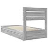 vidaXL Lit de Rangement Gris Sonoma 90 x 190 cm Bois d'ing&eacute;nierie