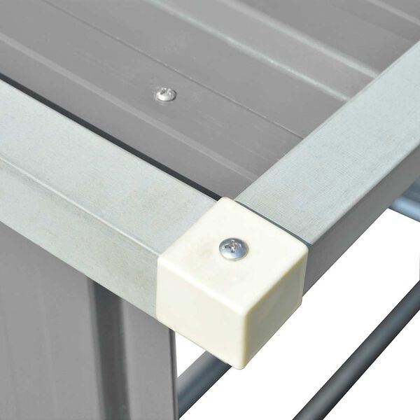 Abri à Bois Extérieur VidaXL 330x92x153cm - Acier Galvanisé Anthracite - Rangement Bois De Chauffage