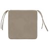 vidaXL Coussins de si&egrave;ge 4 pcs Taupe 40 x 40 x 3 cm