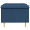 vidaXL Pouf de rangement avec coussin Bleu 60 x 60 x 45 cm tissu