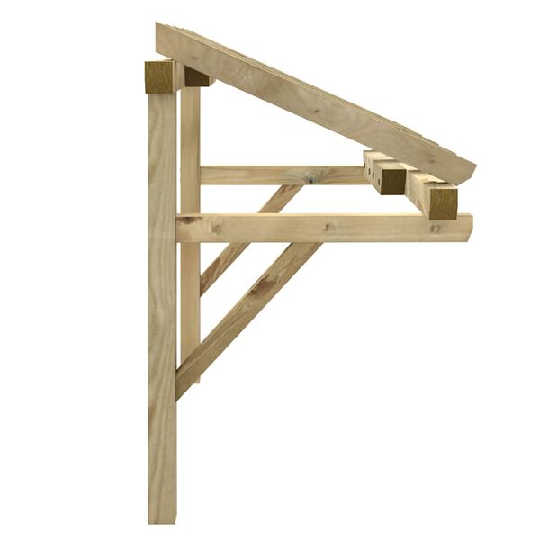 vidaXL Auvent de porte 200x100x100 cm Bois de pin solide