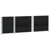 vidaXL Colliers de palette 3 pcs noir 150x50 cm bois de pin solide