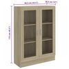 vidaXL Armoire à vitrine Chêne sonoma 82,5x30,5x115 cm Bois ingénierie