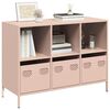 vidaXL Buffet rose 101,5x39x73,5 cm acier lamin&eacute; &agrave; froid