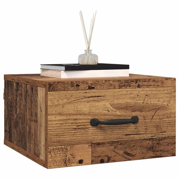 vidaXL Cabinet de chevet Bois Ancien 35 x 35 x 20 cm Bois d'ing&eacute;nierie