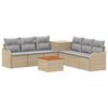 vidaXL Ensemble de Canap&eacute;s 8 pc Beige et Gris clair