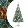 vidaXL Sapin de No&euml;l artificiel avec 300 LED Vert 210 cm PVC et Acier