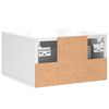 vidaXL Tables de chevet murales 2 pcs blanc brillant 35x35x20 cm