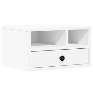 vidaXL Support d'imprimante blanc 40x32x22,5 cm bois d'ing&eacute;nierie
