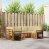 vidaXL Ensemble de canap&eacute; d'angle 6 pcs Naturel Bois d'Acacia Massif