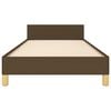 vidaXL Cadre de lit sans matelas marron fonc&eacute; 100x200 cm tissu