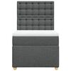 vidaXL Sommier &agrave; lattes de lit avec matelas Gris fonc&eacute; 80x200 cm Tissu