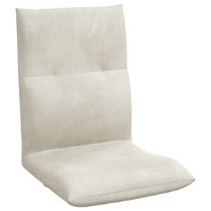 vidaXL Fauteuil de sol ajustable Cr&egrave;me Velours