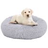 vidaXL Coussin lavable pour chiens/chats Gris clair 50x50x12cm Peluche