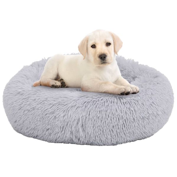 vidaXL Coussin lavable pour chiens/chats Gris clair 50x50x12cm Peluche