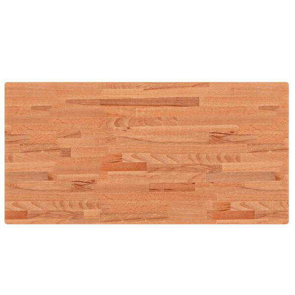 vidaXL Comptoir de salle de bain 100x50x4 cm bois massif de h&ecirc;tre