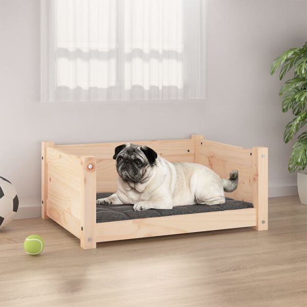 vidaXL Lit pour chien 65,5 x 50,5 x 28 cm Bois de pin massif