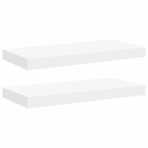 vidaXL &Eacute;tag&egrave;res murales flottantes 2 pcs blanc 50x23x3,8 cm MDF