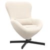 vidaXL Fauteuil œuf Crème 63 x 73 x 90 cm tissu