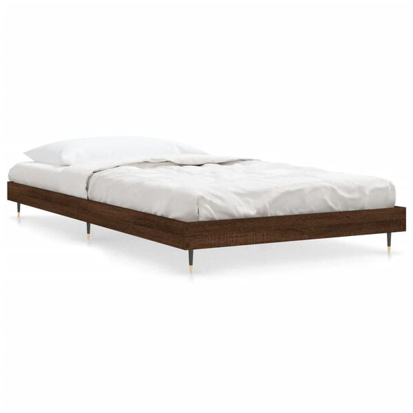 vidaXL Cadre de lit sans matelas chêne marron 100x200 cm