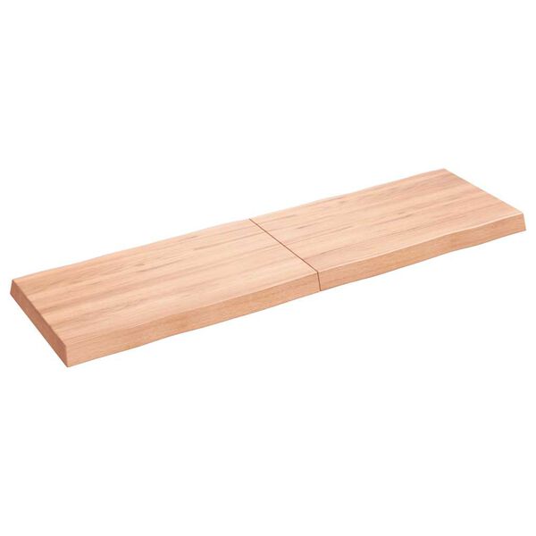 vidaXL Dessus de table bois massif trait&eacute; bordure assortie