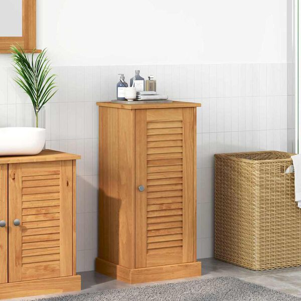 vidaXL Armoire de salle de bain avec porte VIGO Marron et Marron Miel