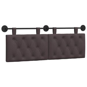 vidaXL T&ecirc;te de lit suspendue Marron fonc&eacute; Tissu