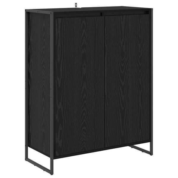 vidaXL Cabinet &agrave; chaussures avec stockage Ch&ecirc;ne noir 79 x 36 x 100 cm