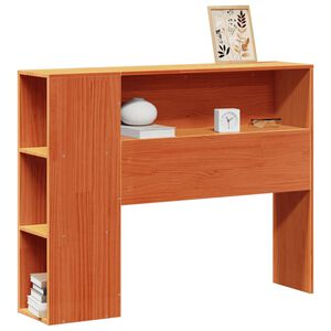 vidaXL T&ecirc;te de lit avec rangement cire marron 100cm bois massif de pin