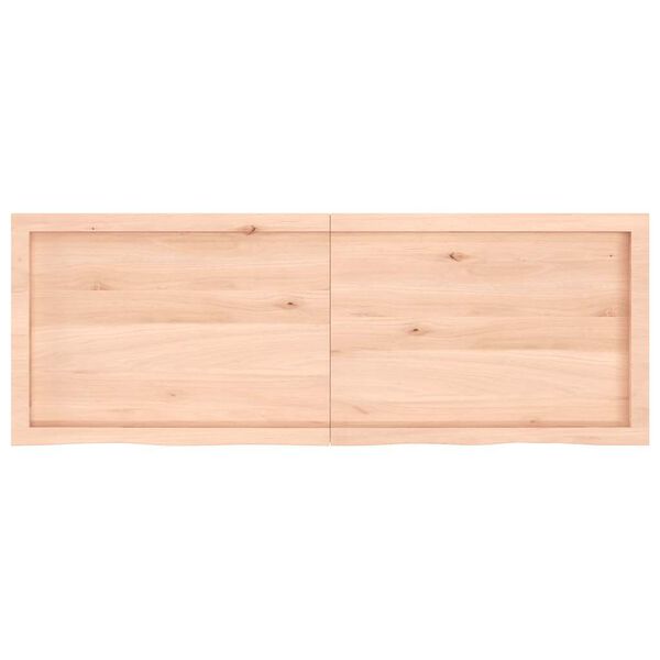 vidaXL Dessus de table 140x50x(2-4) cm bois de ch&ecirc;ne massif non trait&eacute;