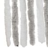vidaXL Rideau anti-mouches gris clair et blanc 100x230 cm chenille