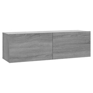 vidaXL Armoire murale TV Sonoma gris 100x30x30 cm Bois d'ing&eacute;nierie