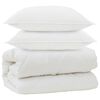 vidaXL Couette avec Oreillers avec oreiller 3 pcs Blanc Microfibre