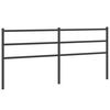 vidaXL T&ecirc;te de lit de remplacement m&eacute;tal noir 180 cm