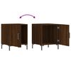 vidaXL Tables de chevet 2pcs ch&ecirc;ne marron 40x40x50cm bois d'ing&eacute;nierie