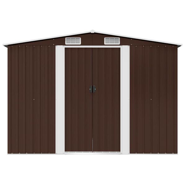 vidaXL Abri de stockage pour jardin Marron 257x205x178 cm Acier