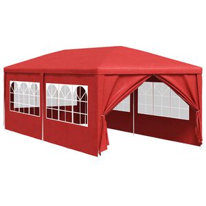 vidaXL Tente de f&ecirc;te 600 x 300 x 255 cm Rouge PE et acier