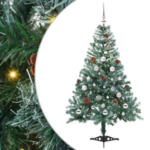 vidaXL Sapin de No&euml;l artificiel avec 150 LED Vert 150 cm PVC et Acier